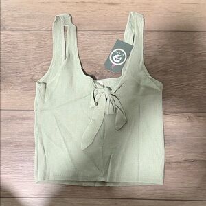 Promesa Sage Green Knit Crop Top